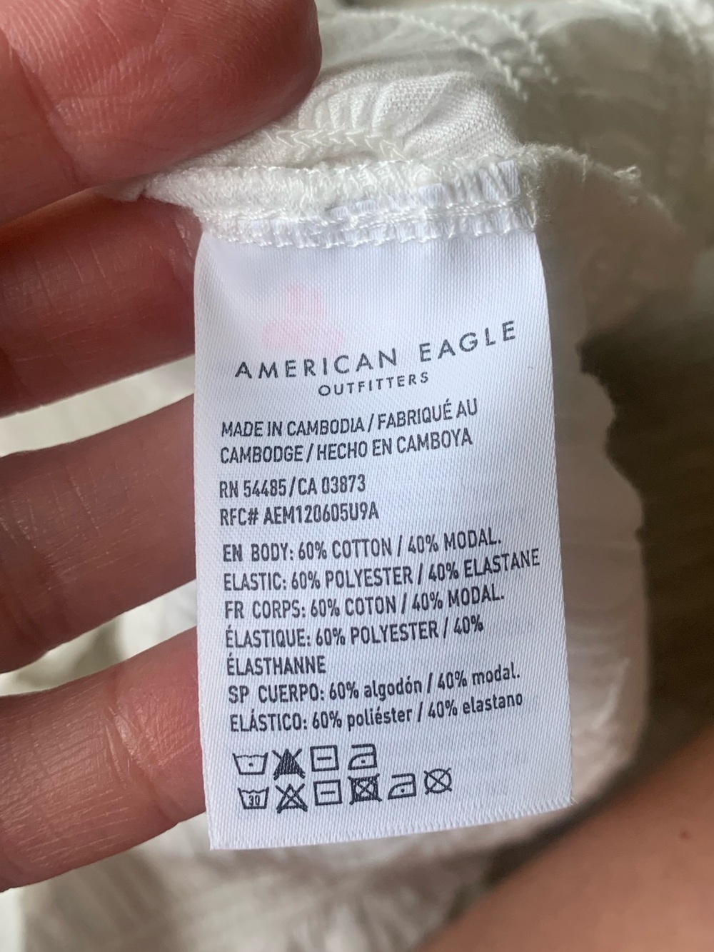 NWT! American Eagle White Smocked copped Tank Top size small - Picture 5 of 7